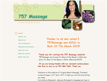 Tablet Screenshot of 757massage.com